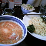 らーめん蓮 - つけめん+味玉+野菜