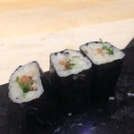 鮨 心白 - 【巻物】塩納豆巻（3週間熟成）（2015.05.17）