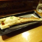 宝寿司分店 - 穴子の白焼き。下にシャリあります