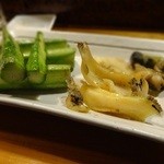 宝寿司分店 - 極太アスパラのソテー＆アワビ