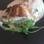 ル・ジュー・ドゥ・ラシエット  - こちのグリエ 泡立てられた、ホワイトアスパラのソース