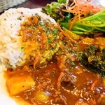 セルフィユ軽井沢カフェ - カレー、ライスは雑穀米