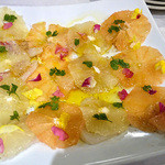 真鯛とグレープフルーツカルパッチョ