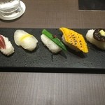 ゆず庵 - 野菜寿司五種盛り