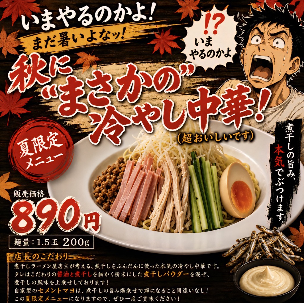 メニュー写真 : セメント煮干しラーメン専門店 攻ニボ - 六町/ラーメン
