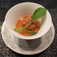 星のや 京都 ダイニング - 先附：蕪のフランと雲子フリット