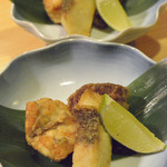 太鼓判亭 - 2015/05/15：鯛や鮪の天ぷら