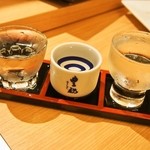 豊祝 - きき酒セット（純米吟醸 貴仙寿吉兆、純米酒 豊祝、本醸造 貴仙寿辛口）