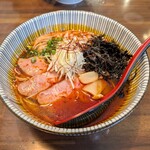 中華そば たがや - 料理写真:辛味らーめん+チャーシュー2枚+黒バラ海苔。