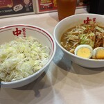 蒙古タンメン中本 - 料理写真:限定:五目ヒヤミ＋野菜大盛＋ネギ