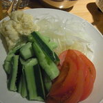 肉なべ 千葉 - 生野菜サラダ