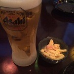 あいなん家 - 生ビール＆お通し