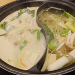 しゃぶ葉 - 料理写真:白出汁と帆立豆乳出汁