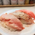 はま寿司 - 料理写真:中トロ3貫330円(税込)・まぐろ中トロレアステーキ・まぐろ中トロ柚子塩・まぐろ中トロ
