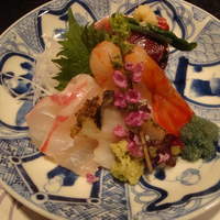 花邑 - お造り　鮪　鯛　ボタン海老