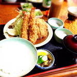 とんかつちとせ - ヒレカツ&エビフライ(⌒▽⌒)