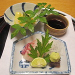 夏見 - 鯛造り。熟成ですね