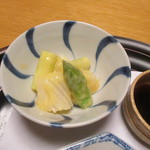 夏見 - 烏賊とアスパラの酢味噌和え　包丁の入れ方が美しい。