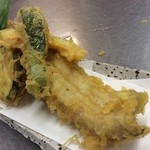 膳家 小山 - 天然穴子の一本揚げ