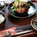 ロッソ・ビアンコ - 和風きのこハンバーグ  ランチ（ご飯セット）