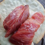 梗絲 - 飛騨牛握り＠５００円