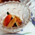 幸咲 - ★冷鉢(彩り揚げ野菜の炊き合わせ)
