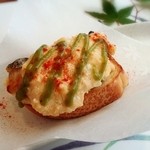 幸咲 - ★鰆の筍タルタル焼き 木の芽味噌ソース・ガーリックトースト添え