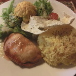 あとりえ木朴 - カレーセットのプレート