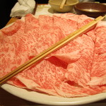 しゃぶしゃぶ・日本料理 木曽路 相模原店 - 和牛霜降肉：この脂肪率を超えてはいけない