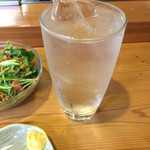 かつきり - <2015/05>麦焼酎水割り（500円）