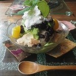 カフェ茶屋 珈夢 - 『珈夢ぱふぇ』720円　H26.5.18撮影