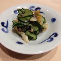 鮨処 つく田 - 201505 サザエと胡瓜の酢の物