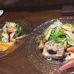 ビストロ バキュース - ２０１５・５月　ホワイトアスパラと鴨テリーヌ