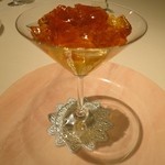 ル・マノアール・ダスティン - 人参のムースとコンソメジュレ ウニ添え