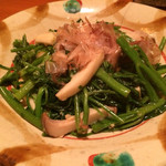 榮料理店 - 空芯菜とエリンギのレモン塩炒め　680円