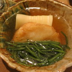 虎白 - 相並　筍　新玉ねぎ　水蓮菜
      