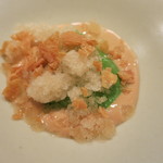 虎白 - 抹茶ムース　ブランデーシャーベット　焦がし砂糖ソース