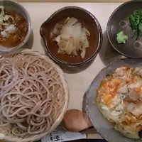 自家製粉石臼挽きうどん 青空blue 本店 - 青セット（粗挽きうどんざる）＠青空blue（2015年4月21日）