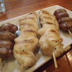 居酒屋 武双 - 定番の砂ズリとささみ！やっぱデカイ！