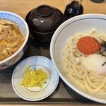 ウエスト - 料理写真:ミニかつ丼、明太釜玉うどん