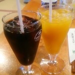 茶処 あ・そこ - アイスコーヒーとマンゴージュース(201505)