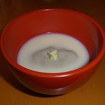 山利商店 - 京白味噌で作った「そばがきの白味噌仕立て」