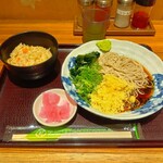 若菜そば - 料理写真:朝定食B(冷ぶっかけそば)