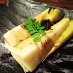 Ginza Ippashi - 焼き筍、山椒とバルサミコのソース