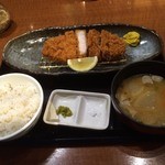 山かつ - 黒豚ロースかつ定食（中：150g：1,950円）_2015年5月