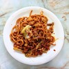 川森食堂 - 料理写真:牛ホルモンみそ焼きうどん