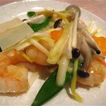 北京遊膳 - □黄ニラと芝海老の塩炒め