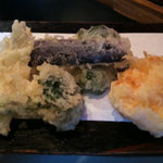 たまご丼にセットの天ぷら