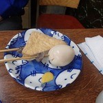 おでん（玉子＆厚揚げを）各100円