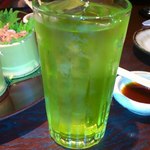 choufunihonshubarutokutouseki - メロンソーダみたいな緑茶ハイ（笑）